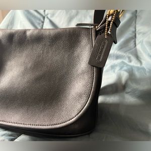 Vintage black coach fletcher bag